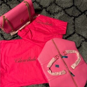 GlamAholic Pink Shoulder Bag Set